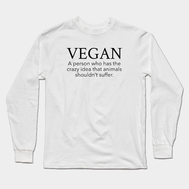 Vegan Definition Long Sleeve T-Shirt by qpdesignco